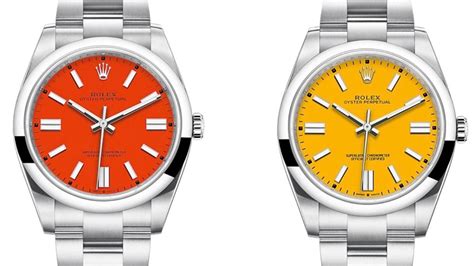 rolex watches and colorful swatches.